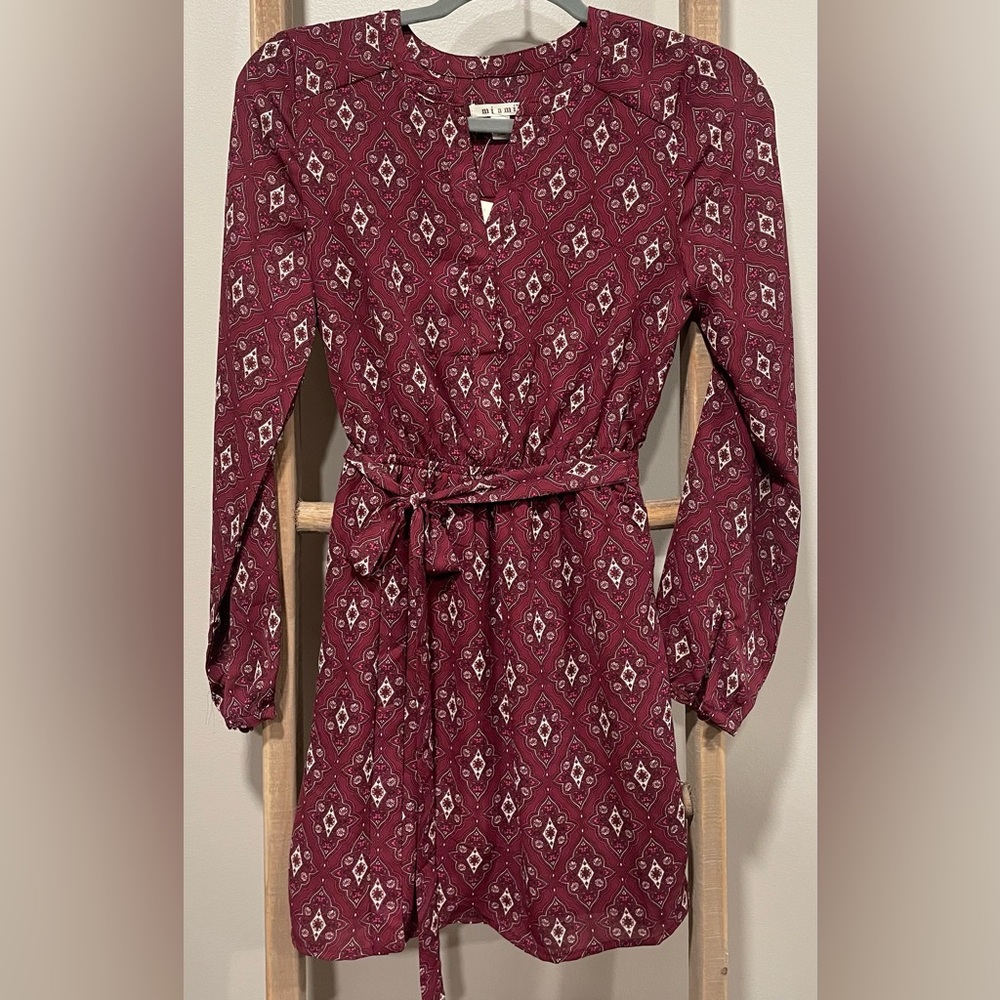 Brand new- never worn, long sleeve mini dress.